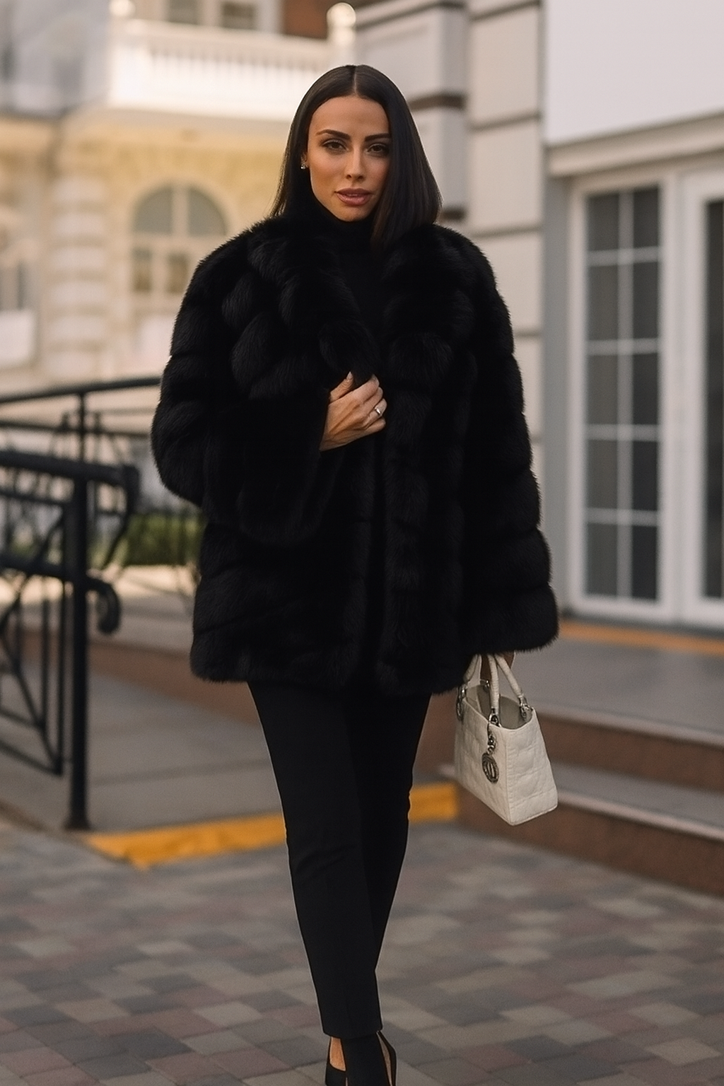 Alessia Valenti® | Cappotto in Ecopelliccia Fasciata