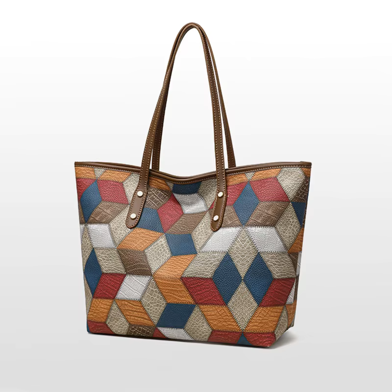 Argilla Sicilia | ISOTTA TOTE | Borsa a spalla Mosaico in pelle