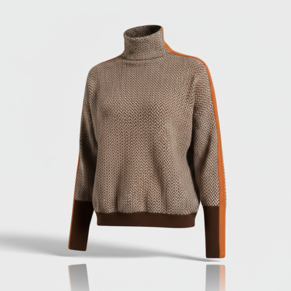 Alessia Valenti® | Suéter de cuello alto jaspeado