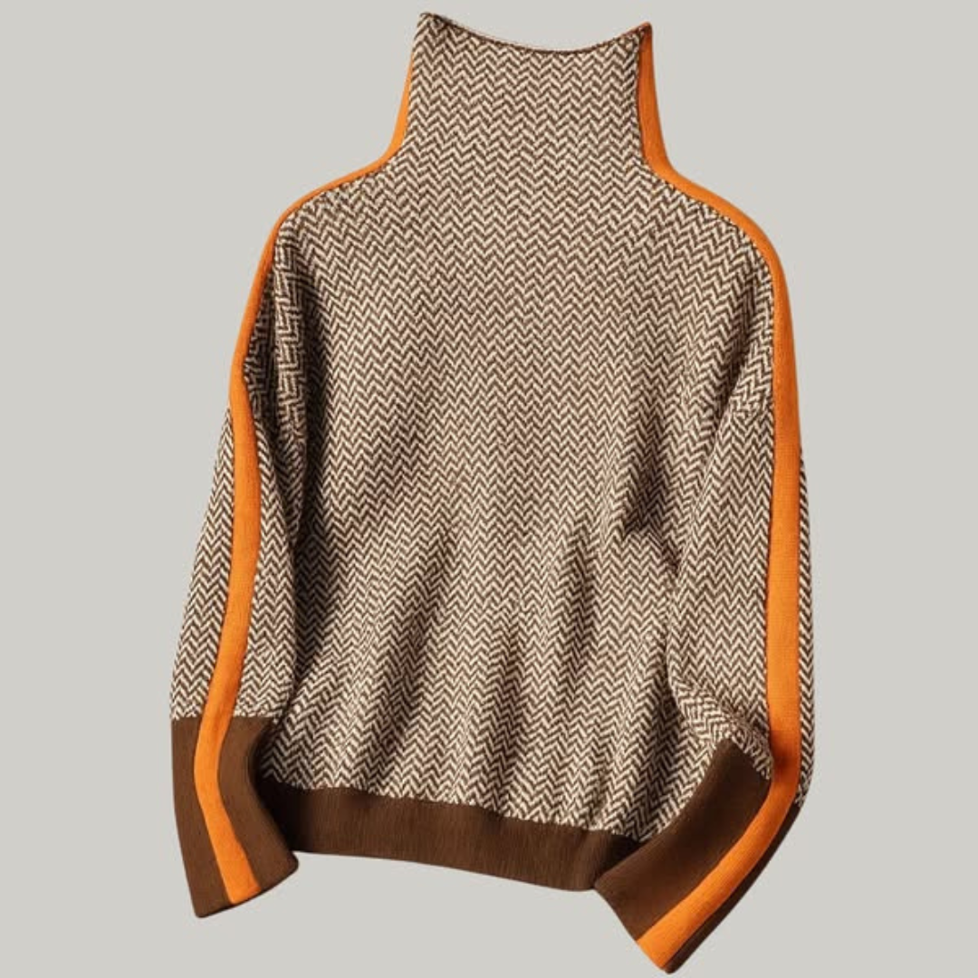 Alessia Valenti® | Suéter de cuello alto jaspeado