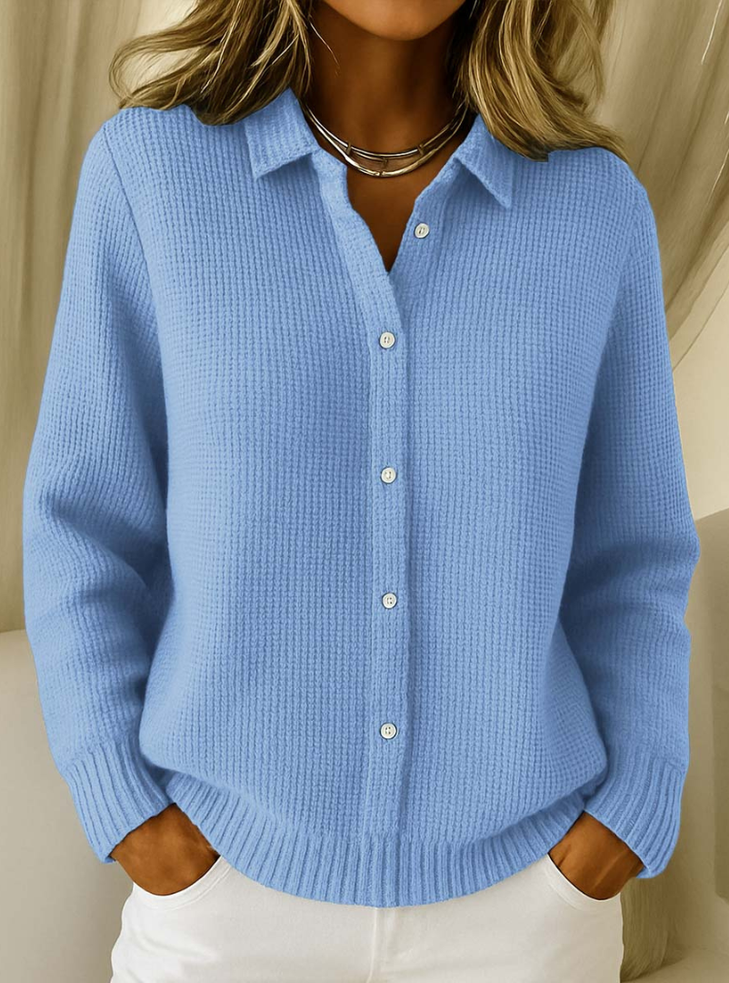 Alessia Valenti™ | Cárdigan clásico de punto suave Alessia