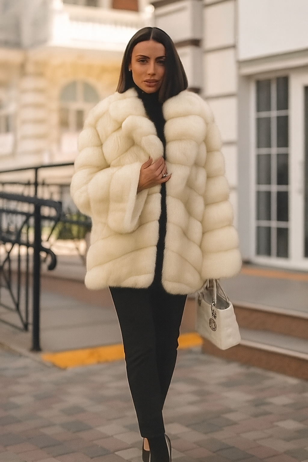 Alessia Valenti® | Cappotto in Ecopelliccia Fasciata