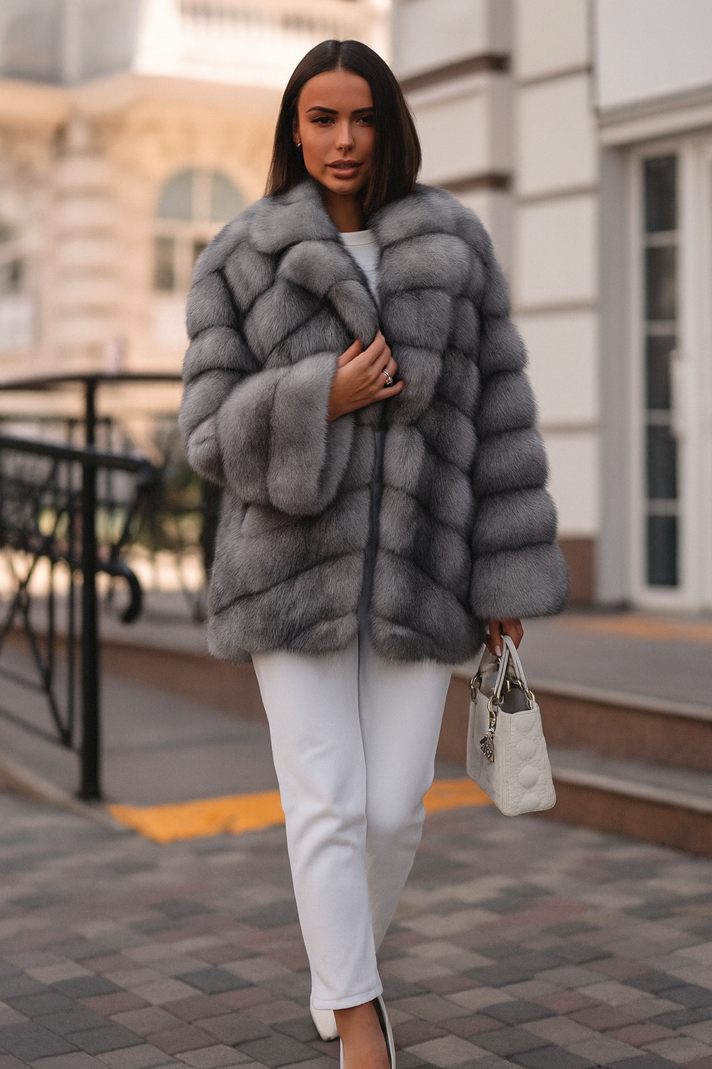 Alessia Valenti® | Cappotto in Ecopelliccia Fasciata