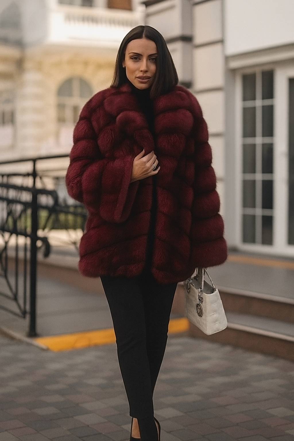 Alessia Valenti® | Cappotto in Ecopelliccia Fasciata